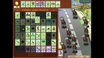 Plants vs Zombies 1 level 1-1 to 1-5 hard mode