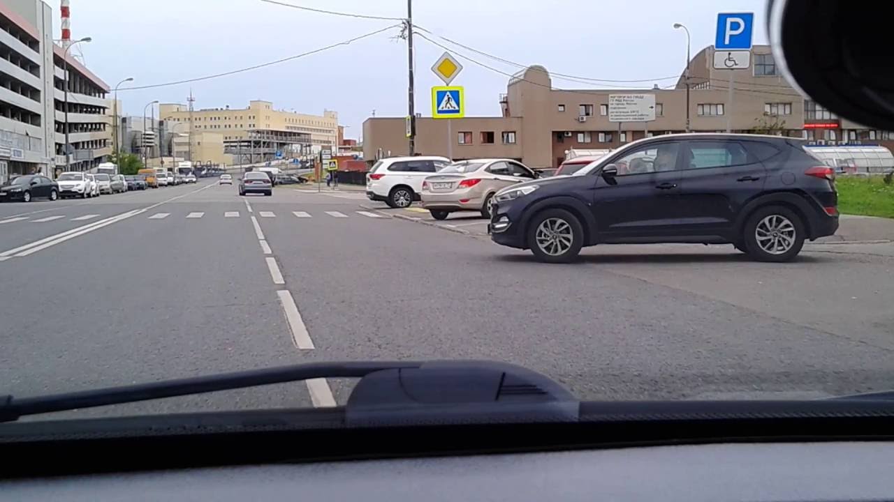 Экзаменационный маршрут ГИБДД Строгино часть5 - YouTube