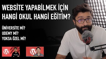 Web Tasarım ve Kodlama için Hangi Okulu Okumalı, Hangi Eğitimi Almalıyım? Udemy işe yarar mı?