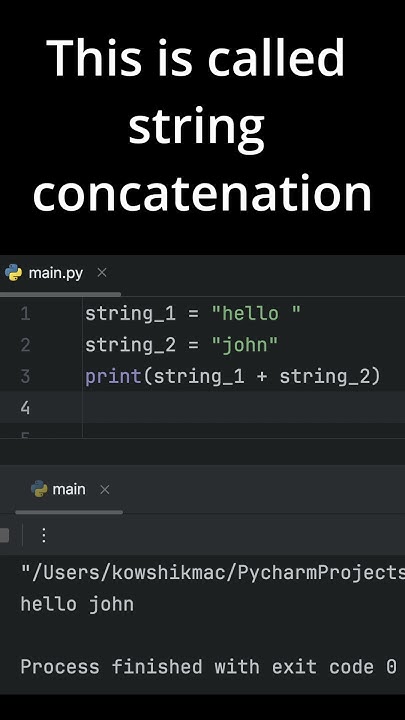 string concatenation #python - YouTube