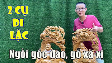 So sánh 2 bức Di Lặc gốc đào gỗ xá xị. Hàng đục tay luôn là duy nhất