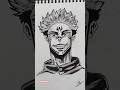 🔥draw sukuna #anime #jjk #sukuna #shorts