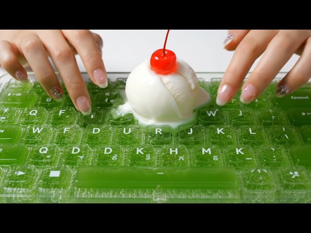【ASMR】デザートでできたキーボードのタイピングＡＳＭＲ🍰✨│甘いキーボード音🎧