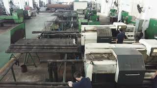 Trenchless drill pipe processing workshop