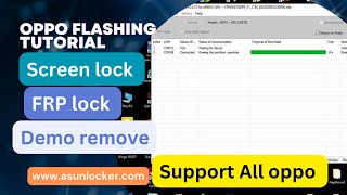 OPPO Flash Tutorial - oppo screen lock FRP remove Demo remove