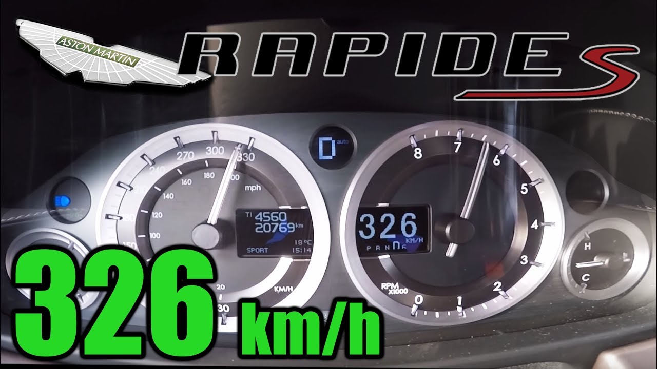Tid Express forhindre Aston Martin Rapide S - 326 Km/h TOP SPEED - YouTube
