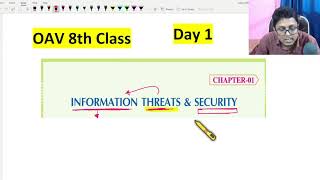 1. Information Threats and Security Day 1 | OAV 8th Computer