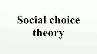 Social choice theory