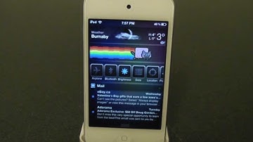 Nyan Cat in Notification Center | Cydia Tweak "Pinned Nyan for Notification Center"