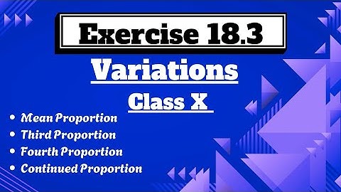 Ex 18.3 Class X New Mathematics Book | Karachi Board | Sindh Board Maths | Variations Unit 18 ClassX