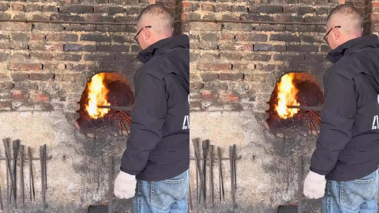 Today I made an unfinished cutting blade and a bone-cutting knife