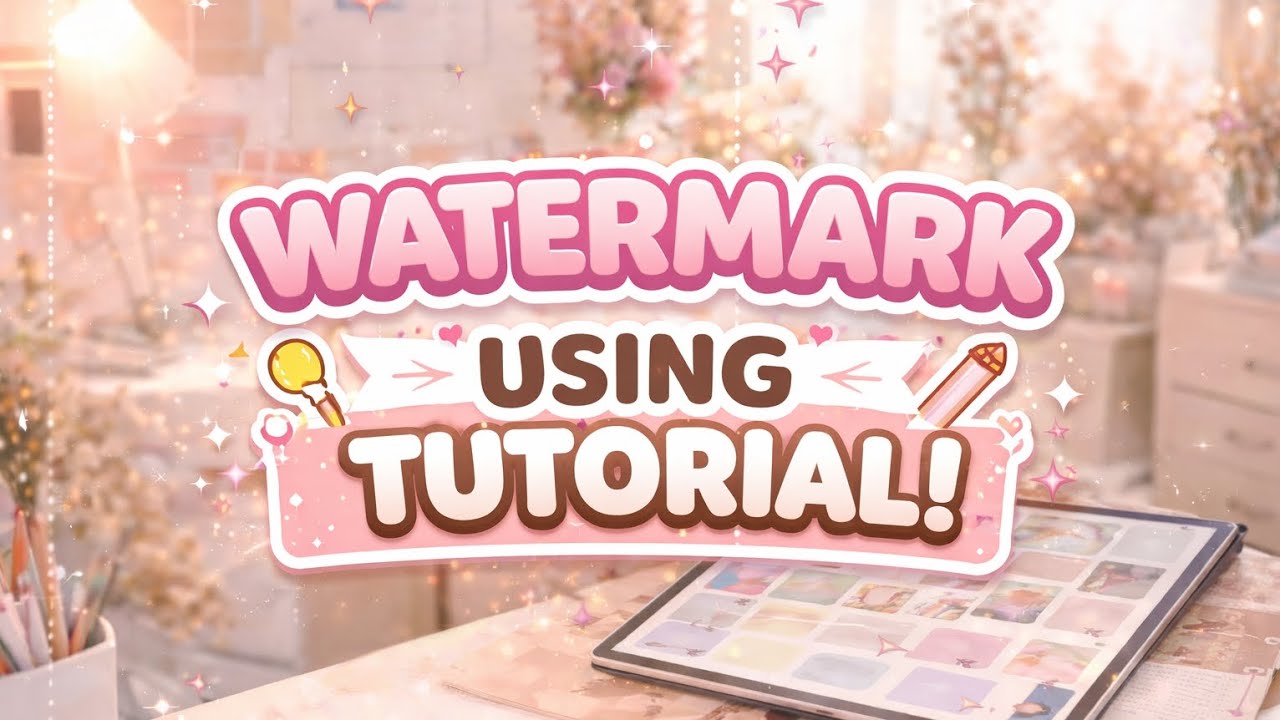 🎀 Watermark using tutorial 🎀 #watermark #tutorial - YouTube