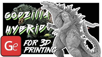 Godzilla Hybrid 3D Printing Miniature | Assembly by Gambody