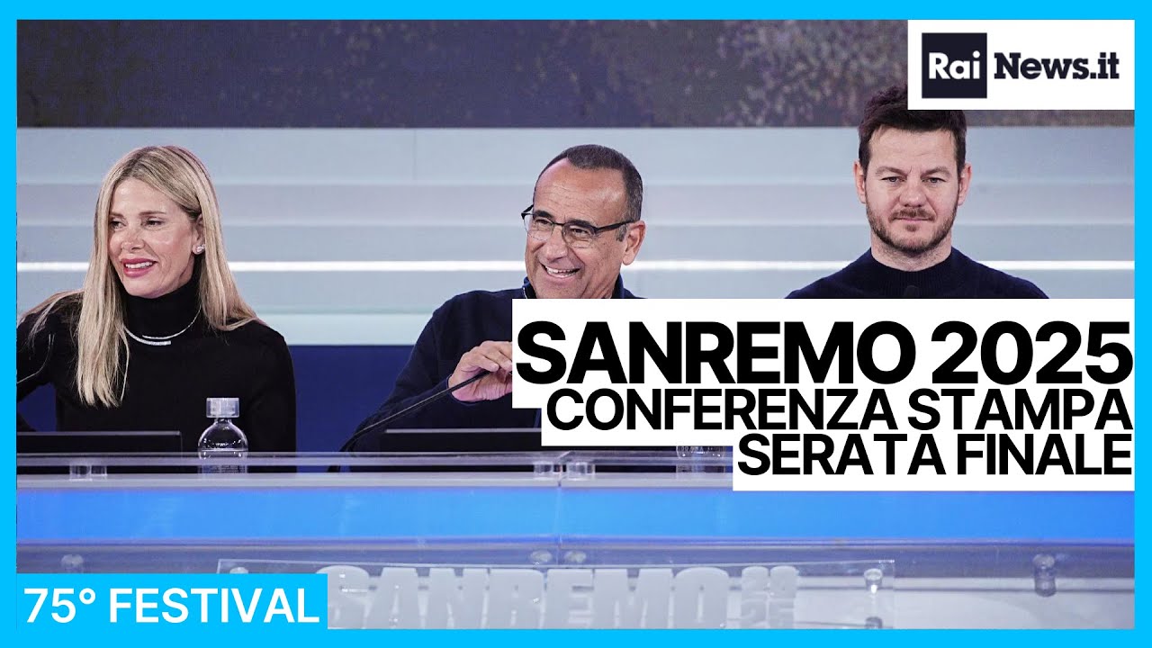 Sanremo 2025, serata finale: il video integrale della conferenza stampa