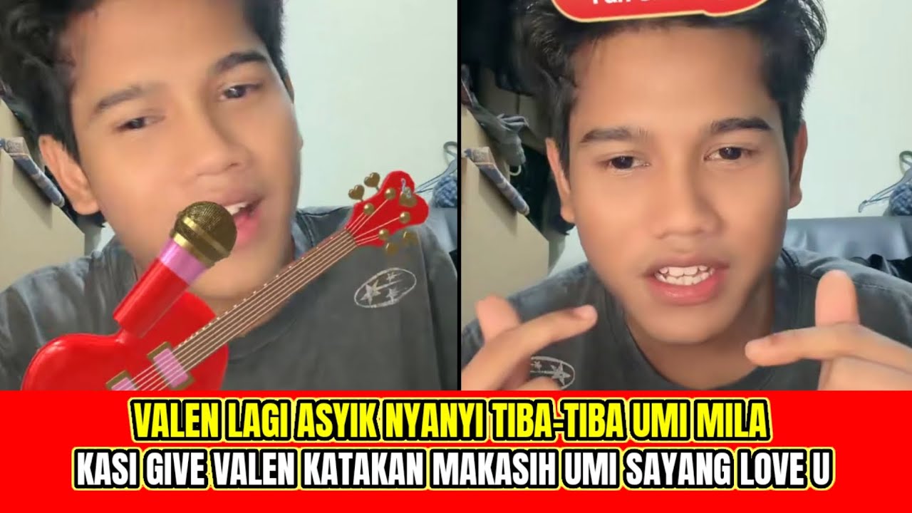 LIVE NEW❗️VALEN ASYIK NYANYI TIBA-TIBA MILA KASI GIVE, VALEN KATAKAN MAKASIH UMI SAYANG⁉️