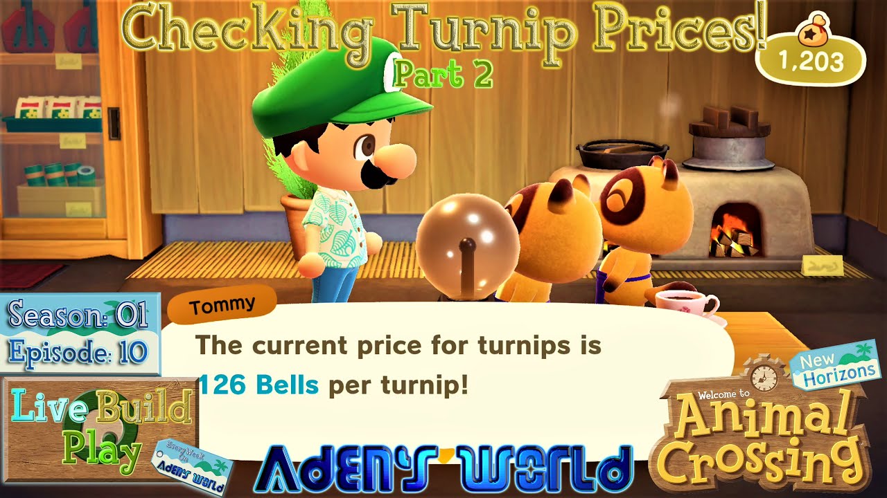 S1 E10 Part 2 - Checking The Turnip Prices! Animal Crossing: New Horizons! Live Build Play!