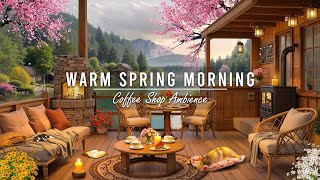 Warm Spring Morning Jazz at Outdoor Coffee Shop Ambience 🌸 Smooth Jazz Background Music for Studying screenshot 2