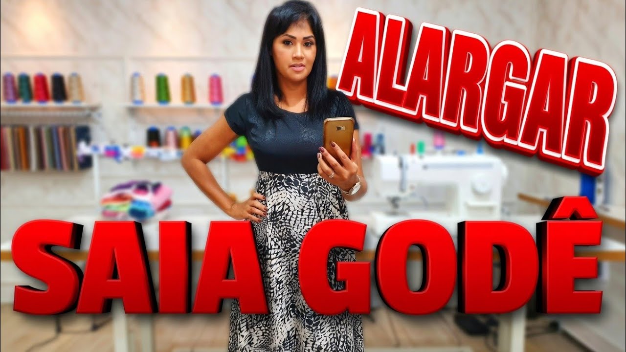 ✅️ DIY Como alargar Saia Godê_Costura fácil passo a passo para iniciante com Gisleide Novelo
