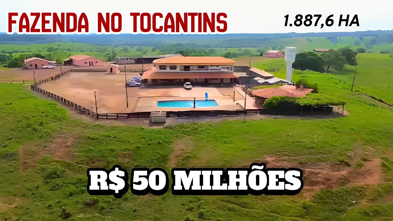 Impressionante Fazenda no Tocantins! 🐂 1.887 ha, 50 Divisões de Pasto e Curralama de Primeira!