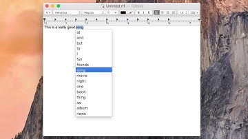 Predictive Text - OS X Yosemite Starter Guide