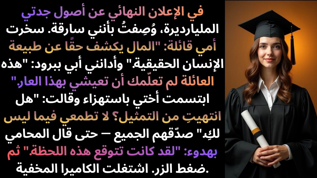 في جلسة جدتي المليارديرة اتهموني بالسرقة حتى كشف الفيديو الحقيقة