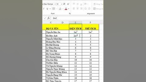 Cách viết số Mũ trong Excel - Đình Quỳnh IT.
