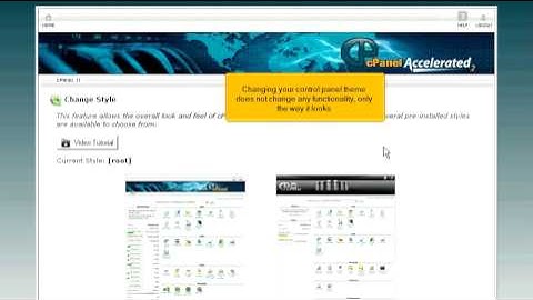 12) How To Change Your cPanel Style