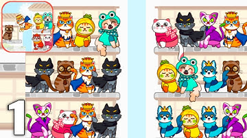 Cat Color Sort Puzzle - Gameplay Walkthrough Part 1 All Levels 1-25 (Android & iOS)