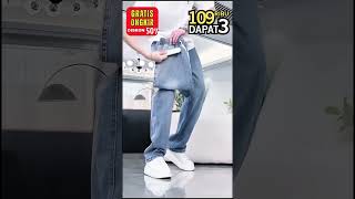 Promo 109RB Dapat 3 Celana Baggy Jeans Gratis Ongkir