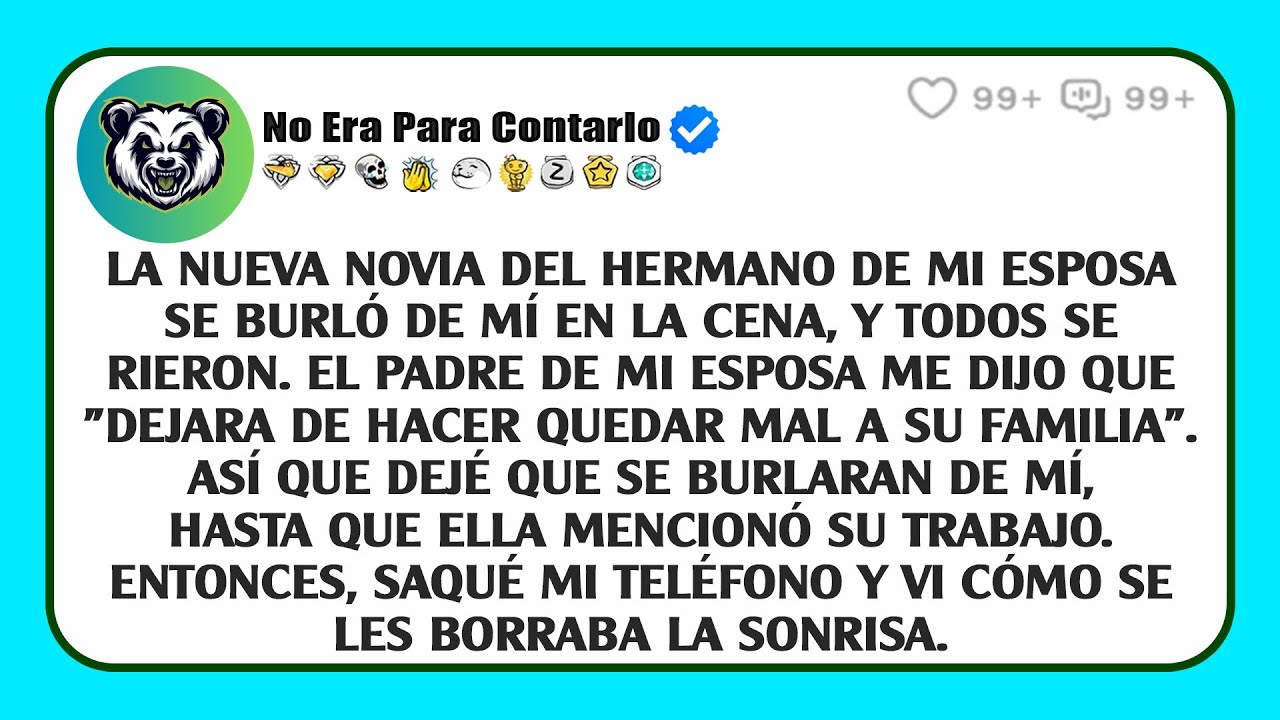 La Nueva Novia Del Hermano De Mi Esposa Se Burló De Mí En La Cena, Y Todos Se Rieron. El Padre...