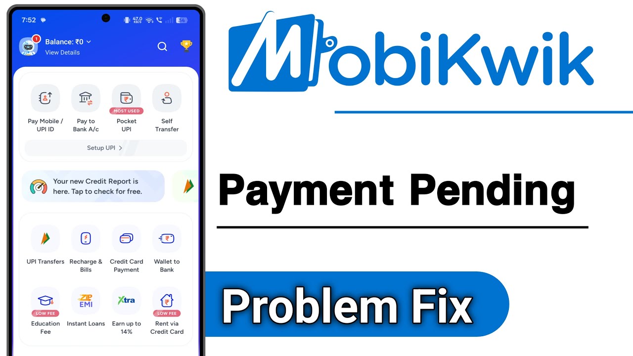 MobiKwik Payment Pending Problem Solve