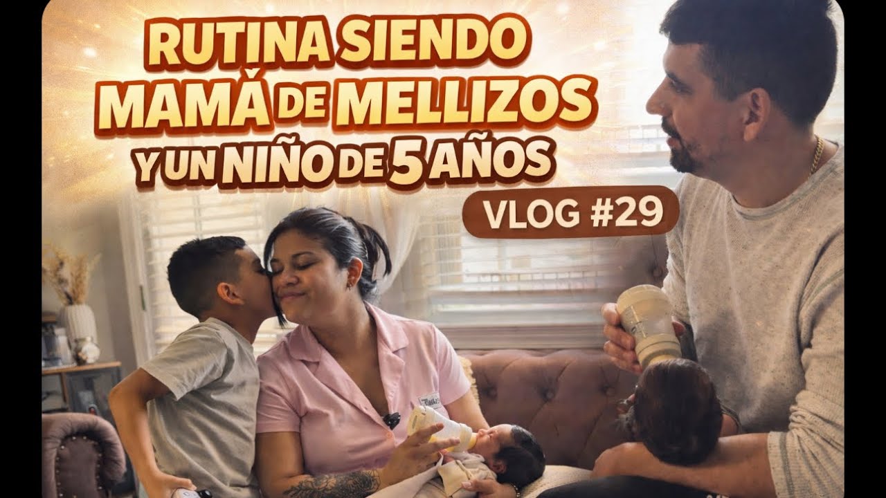Rutina siendo mamá de MELLIZOS Y UN NIÑO DE 5 AÑOS. VLOG #29