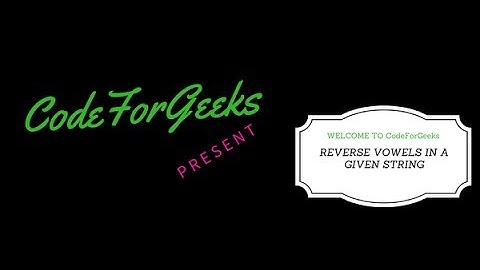Reverse vowels in a given string