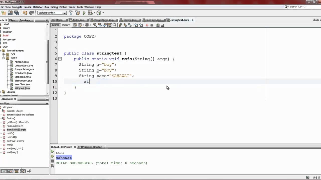 JAVA (OOP) 23: การใช้งานString (Method String Class) - YouTube