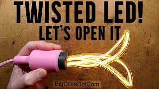 Inside a twisted LED bulb