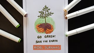Gambar Poster Menanam Pohon - Poster Go Green