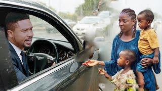 After Ten Years Of One Night Stand Billionaire Saw D Poor Waitress With Twins Begging In D Rain