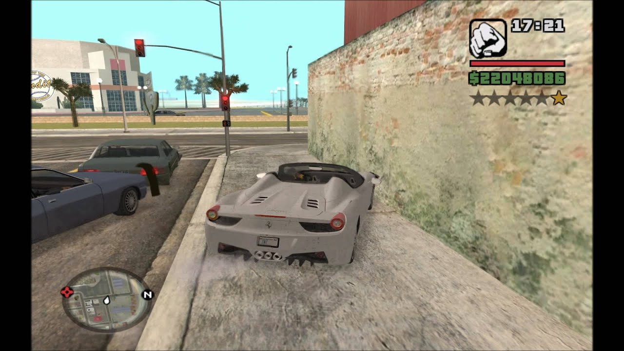 Modtest #2: Ferrari 458 Spider (GTA San Andreas)