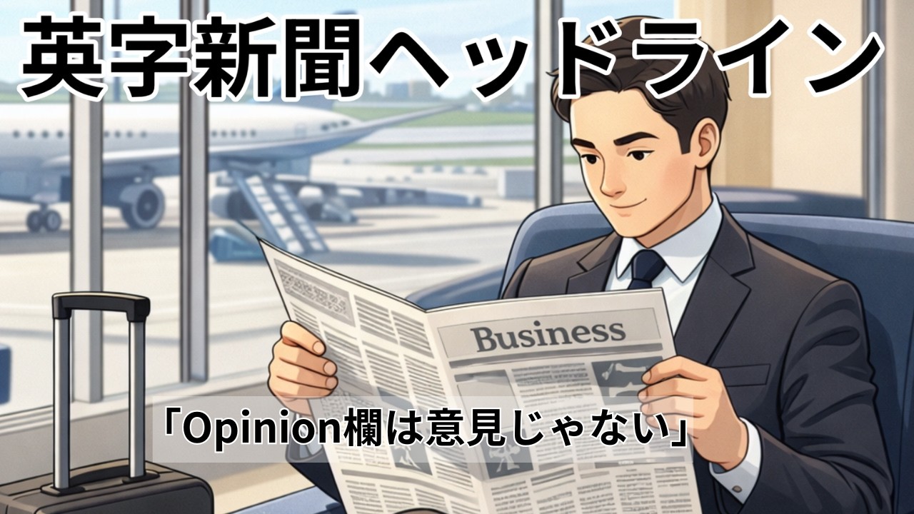 なぜ英字新聞は断言しないのか？Opinion欄の正体