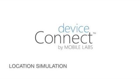 Mobile Labs deviceConnect Location Simulation