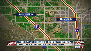 4 BPD officers crash vehicles near Buttonwillow