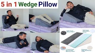 Mojorest Memory Foam Wedge Pillow! 5 Benefits of Back support pillow! How to use wedge pillow