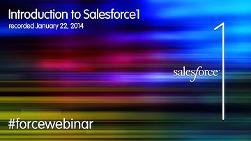 Intro to Salesforce1 Mobile App Development Webinar