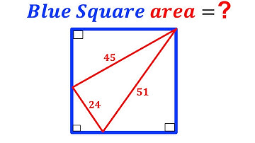 Can you find area of the Blue Square? | (Triangles) | #math #maths | #geometry