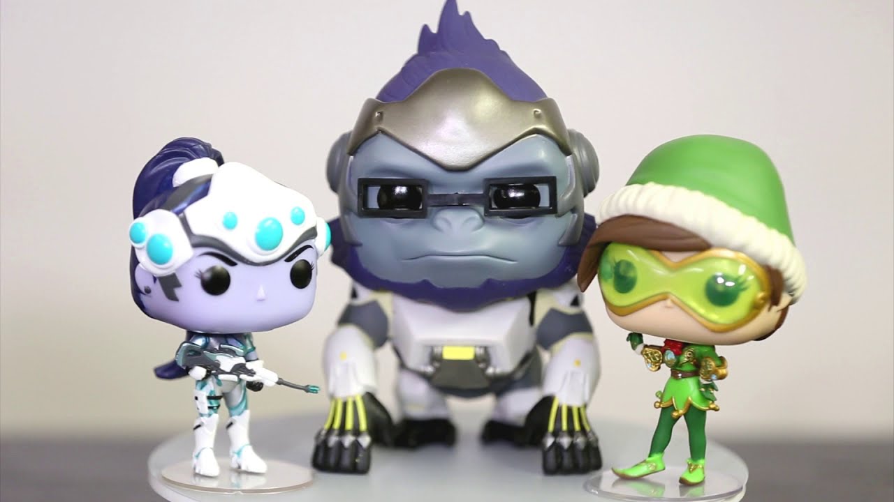 Widowmaker Tracer Winston Overwatch Pop Games   Funko Pop 360 view 