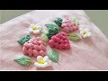 [프랑스자수] 딸기자수 지퍼파우치 Strawberry Embroidery Zipper Pouch