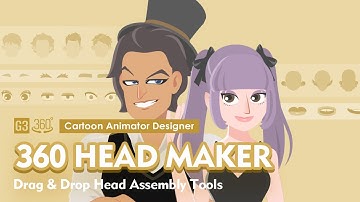 360 Head Creation for Amazing Facial Animations on 2D Character Designs | Cartoon Animator