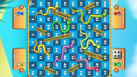 How to play snake ladder Game,Snake Ladder 4players game @Game-On-4U-Official   #snakeladdergameplay
