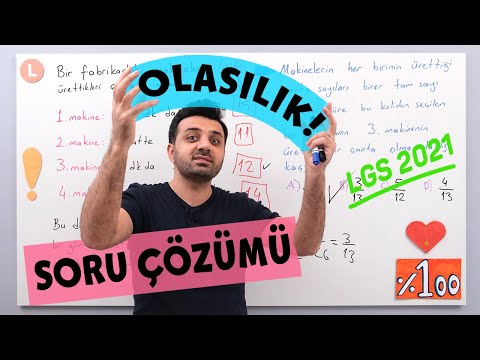 BASİT OLAYLARIN OLMA OLASILIĞI SORU ÇÖZÜMÜ #LGS2021