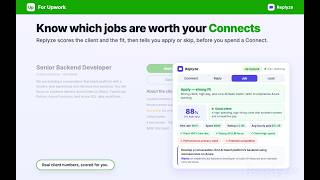 Win More Upwork Jobs: AI Job Scoring and Proposals in Your Voice | Replyze